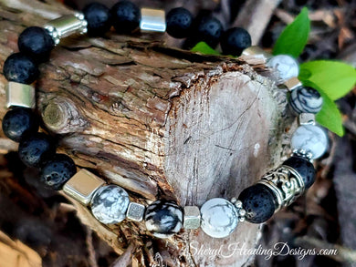 Black and White Party Ready Mens Bracelet