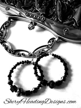 Elegant pair of black hoop earrings - Sheryl Heading Designs