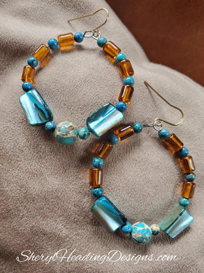 Focus on Turquoise Hoop Earrings