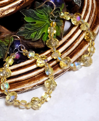 Lemon Crystal Hoops