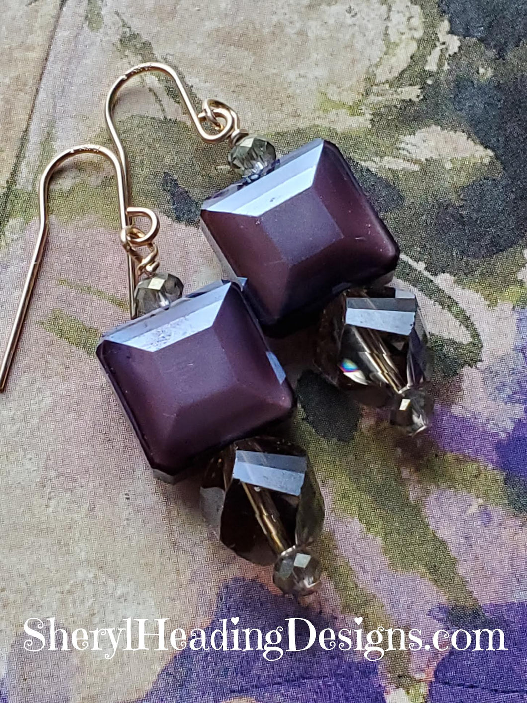 Poppin Purple Crystal Earrings