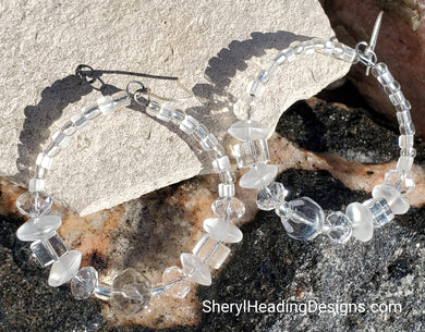 Crystal Hoop Earrings - Sheryl Heading Designs