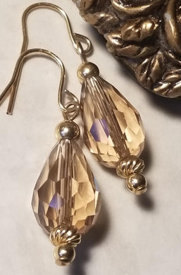 Topaz Crystal Drop Earrings - Sheryl Heading Designs