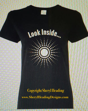 Look Inside Black Ladies Inspirational T Shirt - Sheryl Heading Designs
